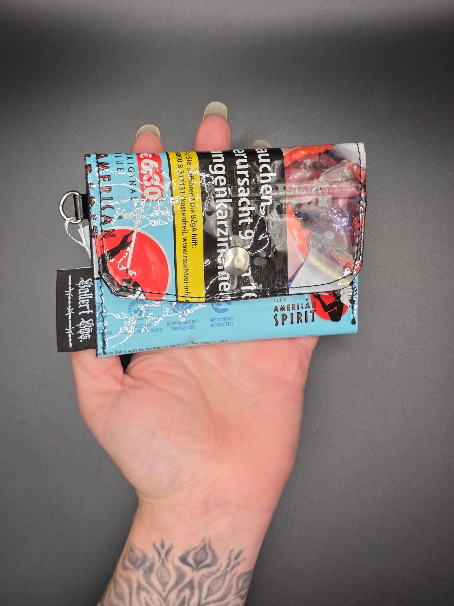 mini wallets, blue - Upcycled