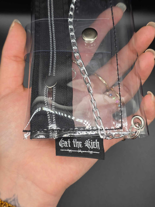 Vinyl Tabaktasche, Transparent