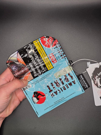 mini wallets, blue - Upcycled