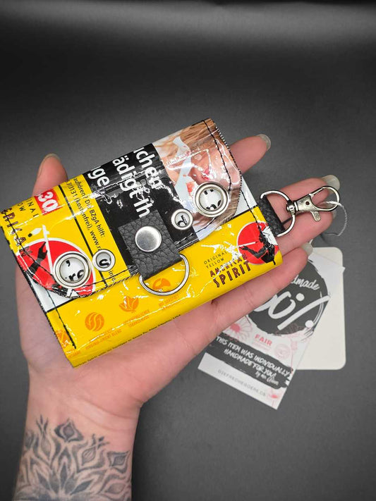 10.8 wallet - upcycled, black&white cats