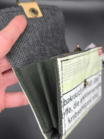 10.11 wallet - upcycled, beige cats