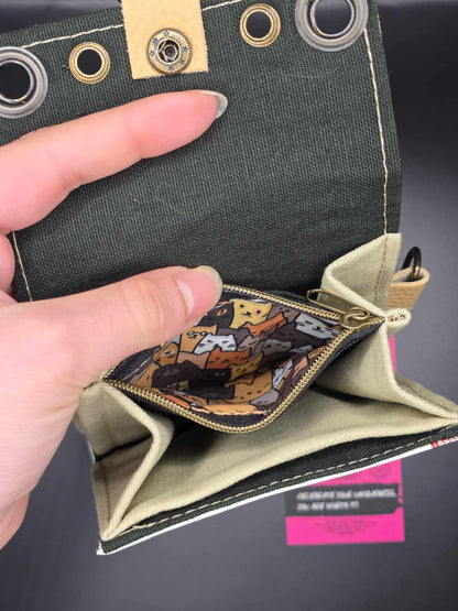 W16.11 wallet - upcycled, cats