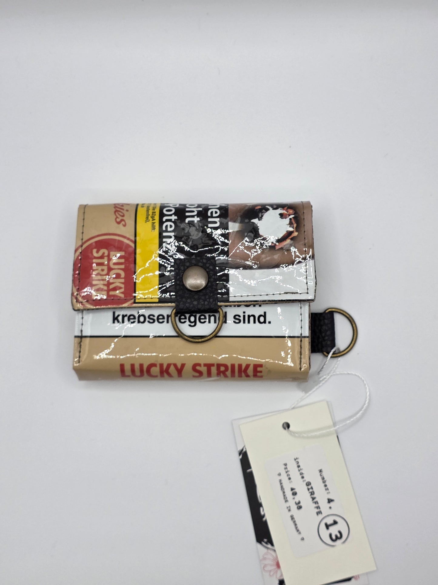 4.13 upcycling wallet, giraffe