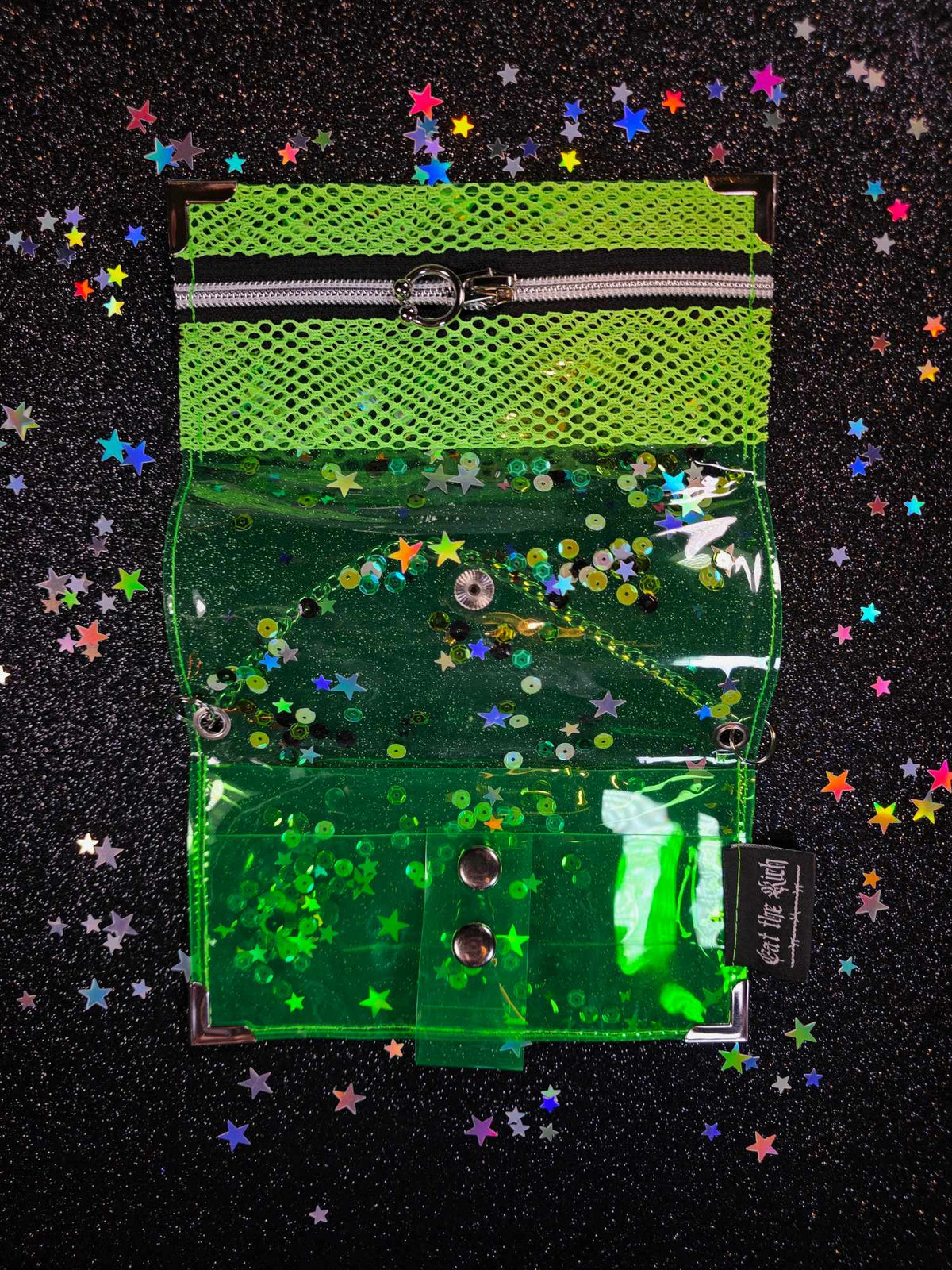 ☆ Shaker Jelly Tabakbeutel, Transparent, Grün