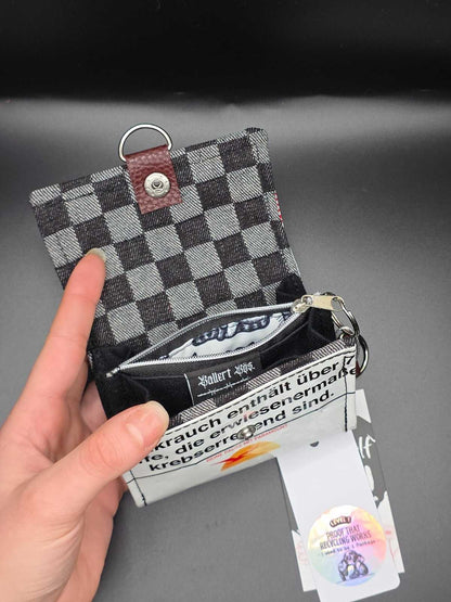 9.5 wallet, upcycled, b&amp;w cats