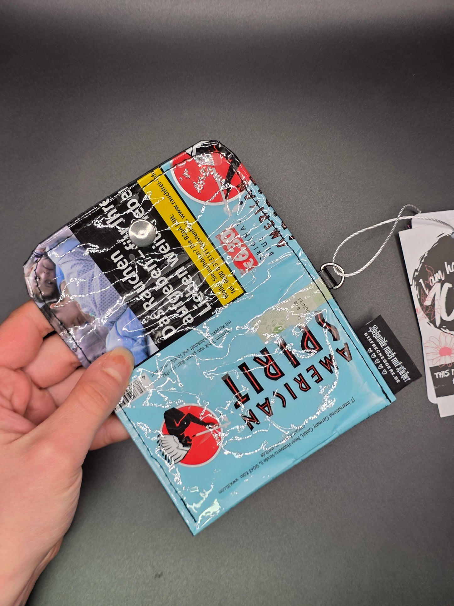 mini wallets, blue - Upcycled