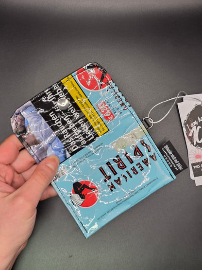 mini wallets, blue - Upcycled