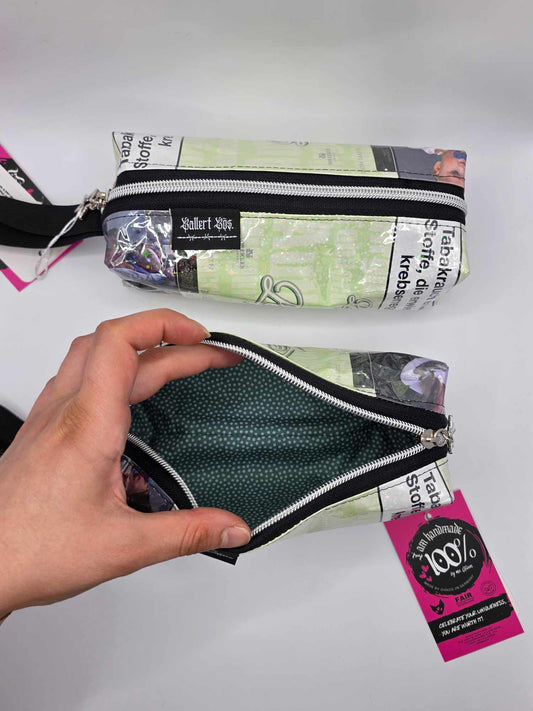 ✨️Holo✨️BB6.4-5 Boxy Bag Pencil Case - upcycled, hellgrün
