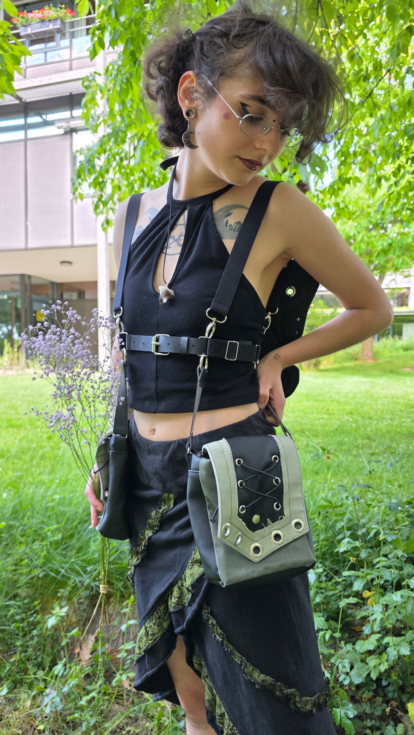 Butterfly Holsterbag, green, size S-L