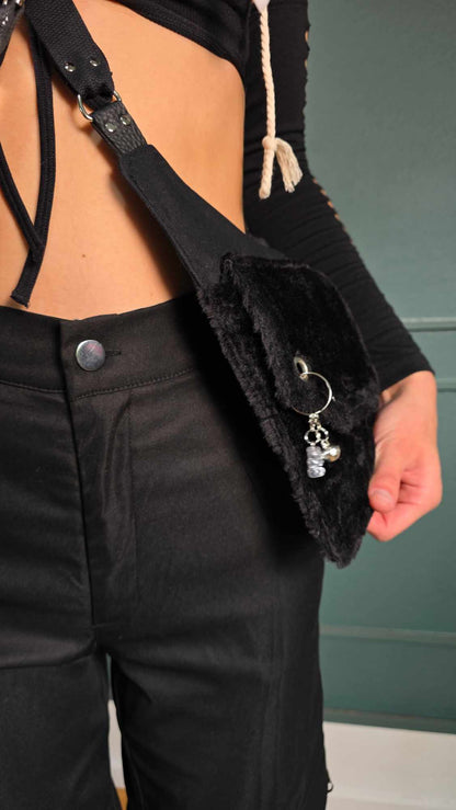 AB3.1 Pierced Bunny Holster Bag, black