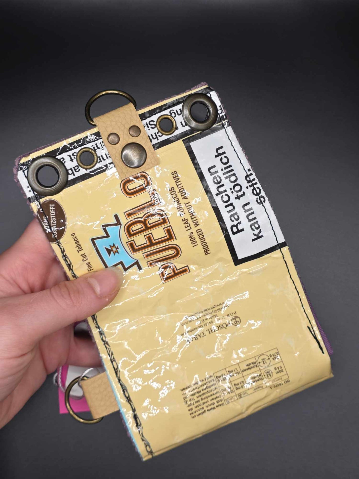 W14.6 wallet - upcycled, pink points