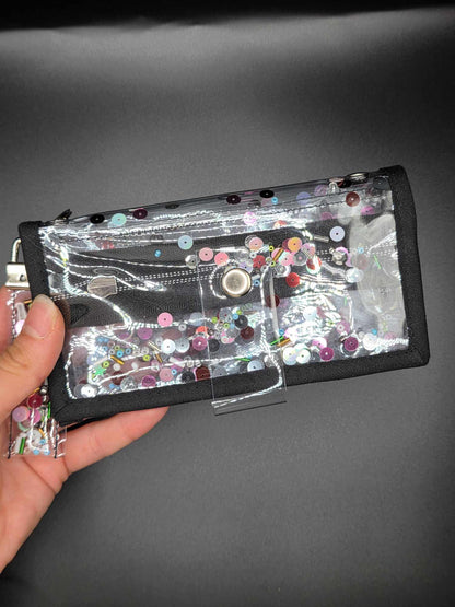 Vinyl Tabaktasche, Transparent, Fidget-Edition "Perlen"