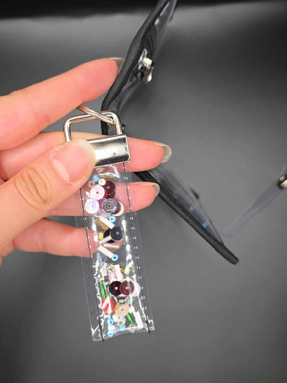 Vinyl Tabaktasche, Transparent, Fidget-Edition "Perlen"