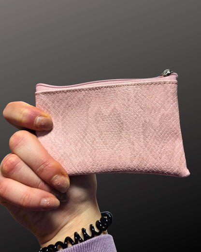Snake Zip Wallet, pink