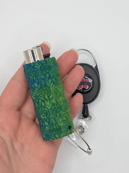 Trippy 3D Feuerzeug, blau - grün - DIE FRECHE GÖRE