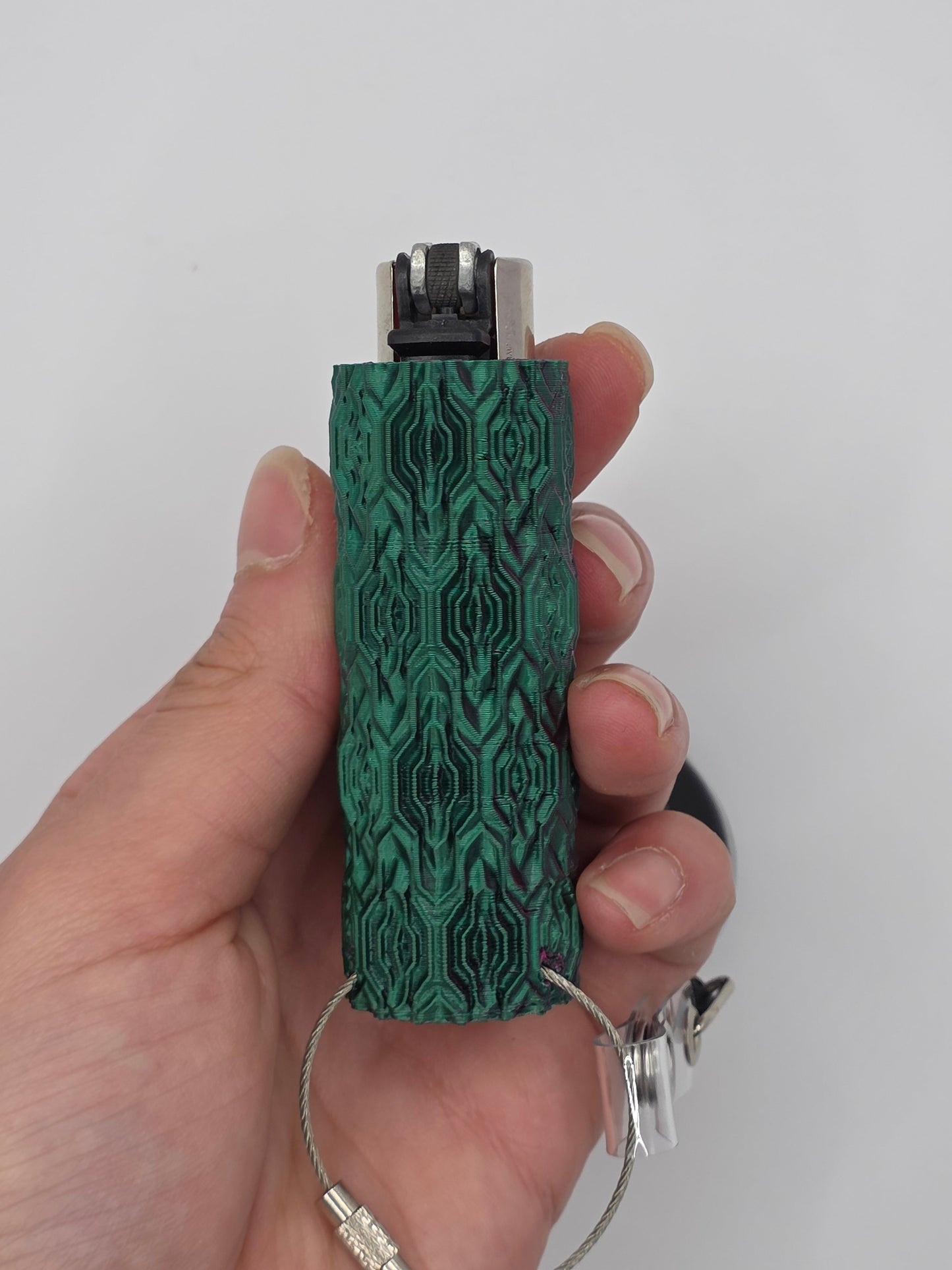 Trippy 3D Feuerzeug, pink - grün - DIE FRECHE GÖRE