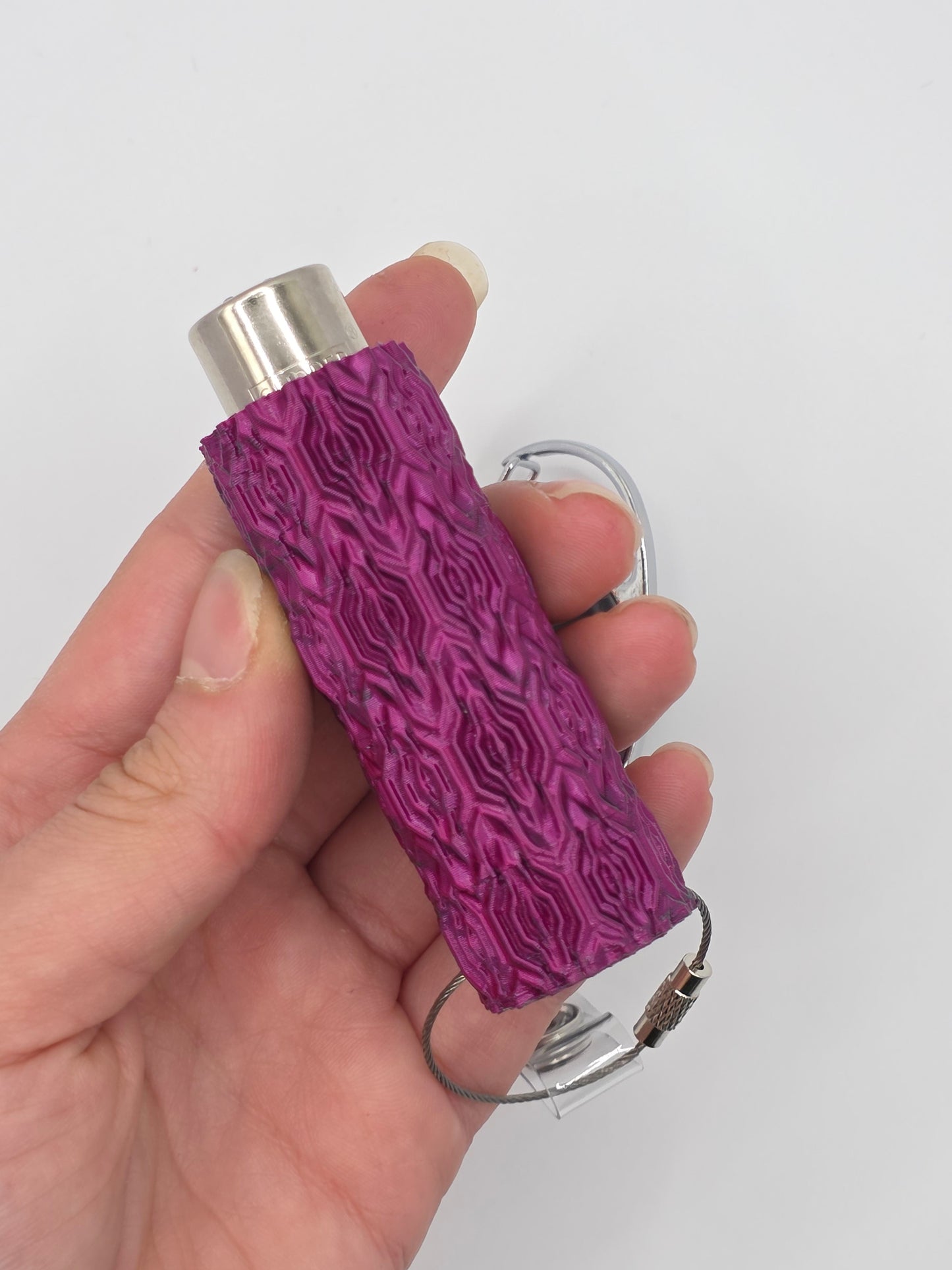 Trippy 3D Feuerzeug, pink - grün - DIE FRECHE GÖRE